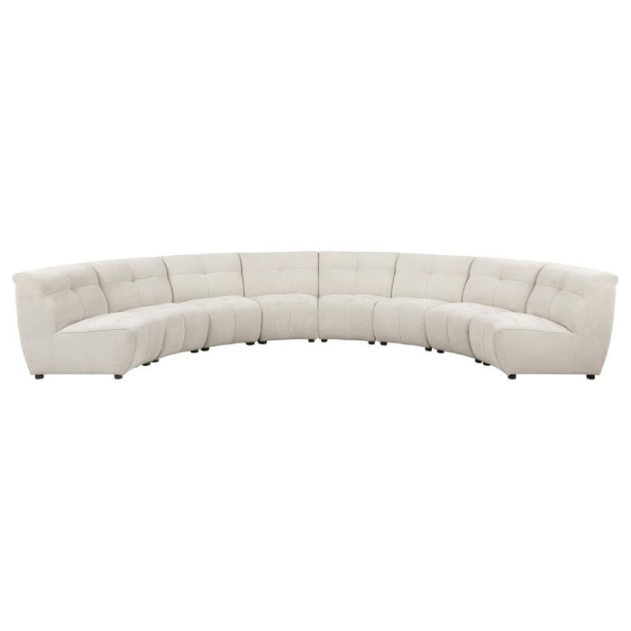 Coaster Charlotte 8-piece Upholstered Modular Sectional Sofa Ivory - Bed & Sofa Hub
