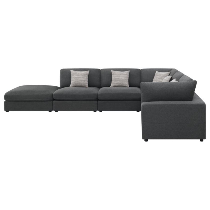 Coaster Serene 6-piece Upholstered Modular Sectional Sofa Charcoal - Bed & Sofa Hub