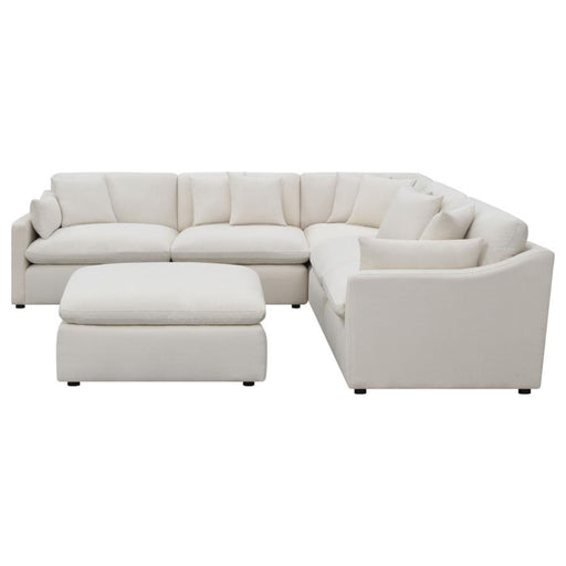 Coaster Hobson 6-piece Upholstered Modular Sectional Sofa Ivory - Bed & Sofa Hub
