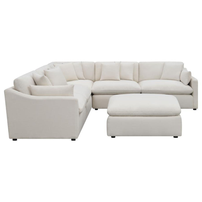 Coaster Hobson 6-piece Upholstered Modular Sectional Sofa Ivory - Bed & Sofa Hub