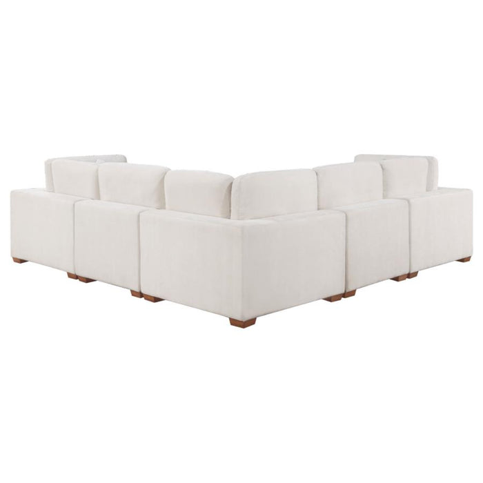 Coaster Lakeview 6-piece Upholstered Modular Sectional Sofa Ivory - Bed & Sofa Hub