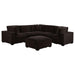 Coaster Lakeview 6-piece Upholstered Modular Sectional Chocolate - Bed & Sofa Hub