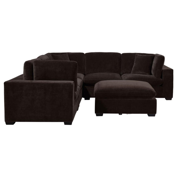 Coaster Lakeview 6-piece Upholstered Modular Sectional Chocolate - Bed & Sofa Hub