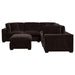 Coaster Lakeview 6-piece Upholstered Modular Sectional Chocolate - Bed & Sofa Hub