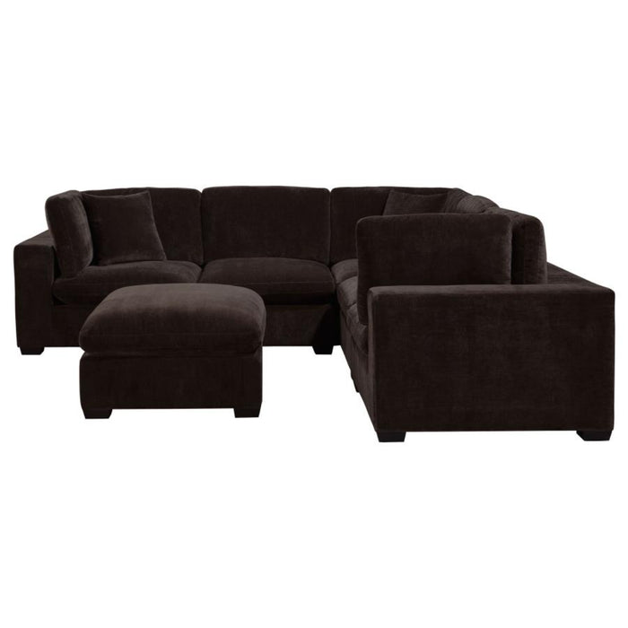 Coaster Lakeview 5-piece Upholstered Modular Sectional Chocolate - Bed & Sofa Hub