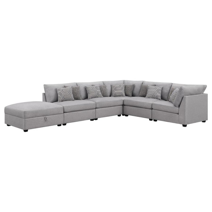 Coaster Cambria 6-piece Upholstered Modular Sectional Sofa Grey - Bed & Sofa Hub