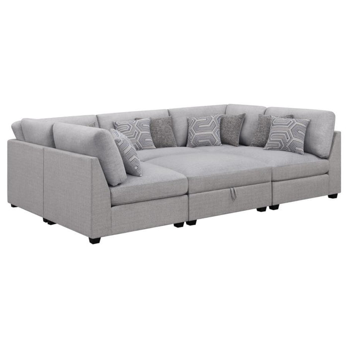 Coaster Cambria 6-piece Upholstered Modular Sectional Sofa Grey - Bed & Sofa Hub