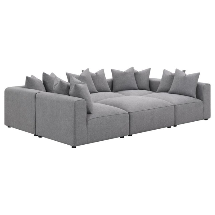 Coaster Jennifer 6-piece Upholstered Modular Sectional Grey - Bed & Sofa Hub