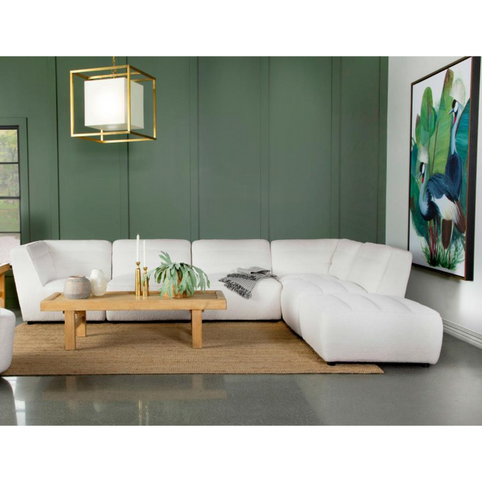 Coaster Sunny 6-piece Upholstered Modular Sectional Sofa Natural - Bed & Sofa Hub