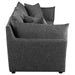 Coaster Sasha 3-Piece Upholstered Sofa Barely Black - Bed & Sofa Hub
