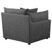 Coaster Sasha 3-Piece Upholstered Sofa Barely Black - Bed & Sofa Hub