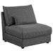 Coaster Sasha 3-Piece Upholstered Sofa Barely Black - Bed & Sofa Hub