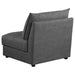 Coaster Sasha 3-Piece Upholstered Sofa Barely Black - Bed & Sofa Hub