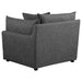 Coaster Sasha 3-Piece Upholstered Sofa Barely Black - Bed & Sofa Hub