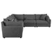 Coaster Sasha 6-Piece Upholstered Modular Sectional Barely Black - Bed & Sofa Hub