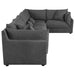 Coaster Sasha 6-Piece Upholstered Modular Sectional Barely Black - Bed & Sofa Hub
