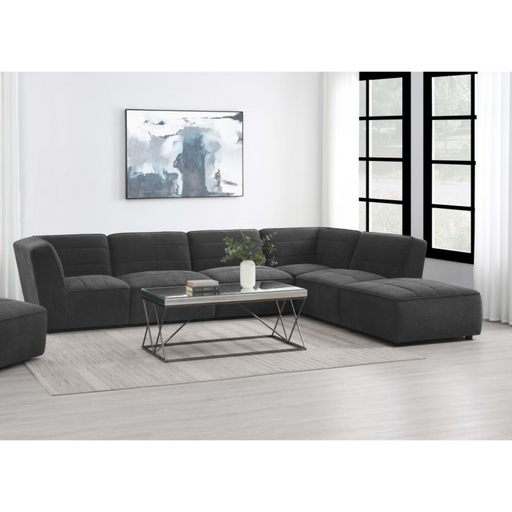 Coaster Sunny 6-piece Upholstered Modular Sectional Sofa Charcoal - Bed & Sofa Hub