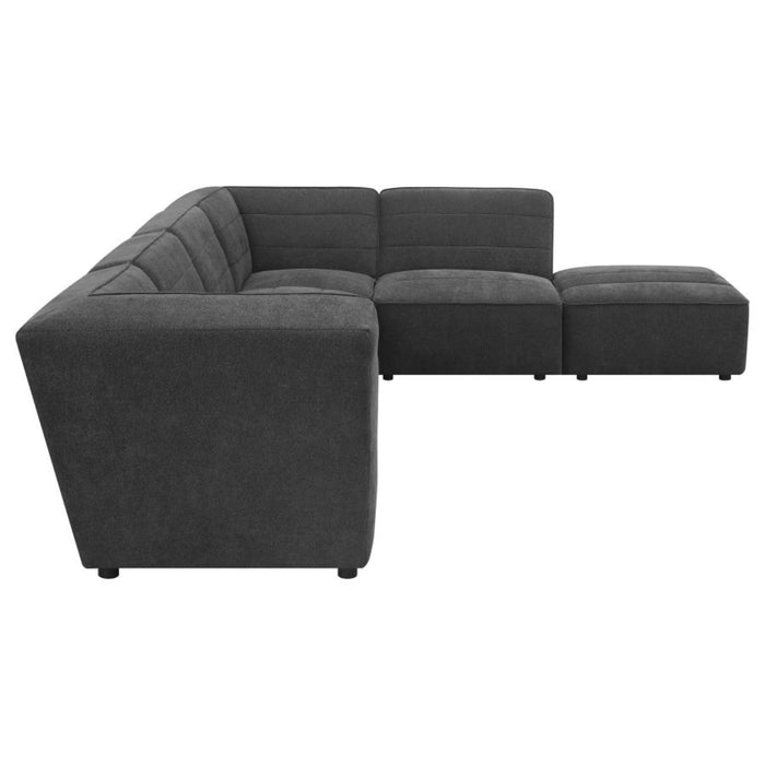 Coaster Sunny 6-piece Upholstered Modular Sectional Sofa Charcoal - Bed & Sofa Hub