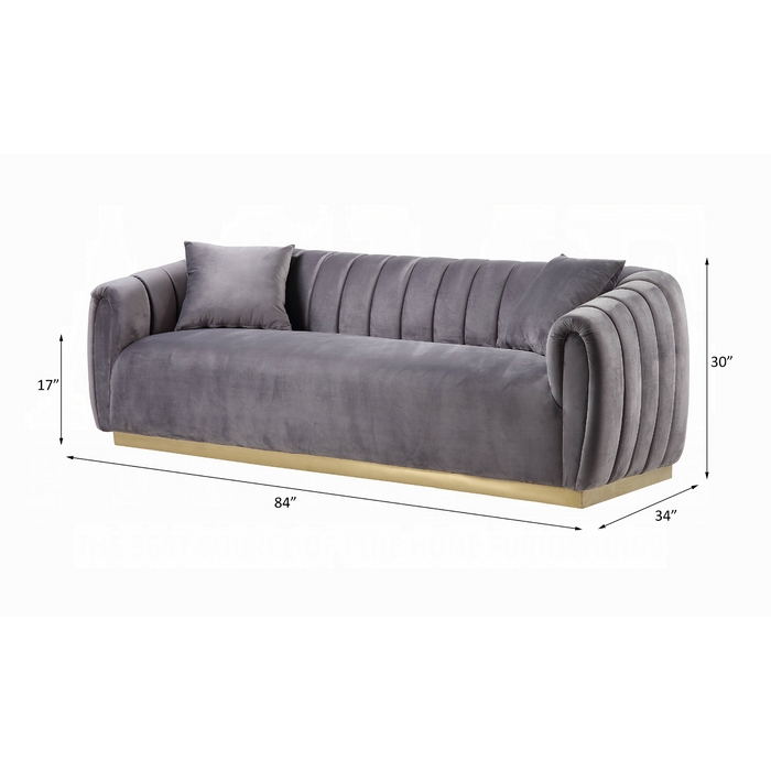 ACME Elchanon Sofa W/2 Pillows - Bed & Sofa Hub