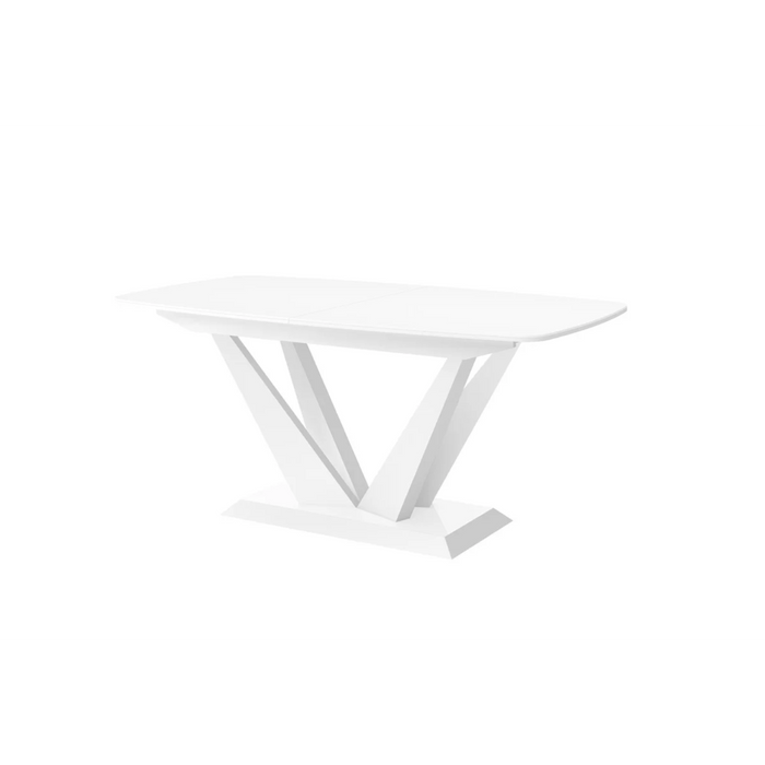 Maxima House Dining Set Feto 7 Pcs. Modern Glossy Dining Table with 2 Self-Starting Leaves Plus 6 Chairs - Bed & Sofa Hub