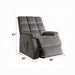 ACME Ipompea Recliner W/Power Lift & Massage - Bed & Sofa Hub