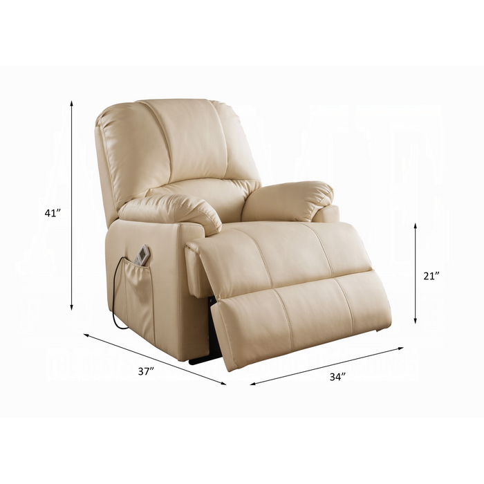 ACME Ixora Recliner W/Power Lift & Massage - Bed & Sofa Hub
