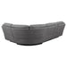 Coaster Higgins Upholstered Power Reclining Sectional Sofa Grey - Bed & Sofa Hub