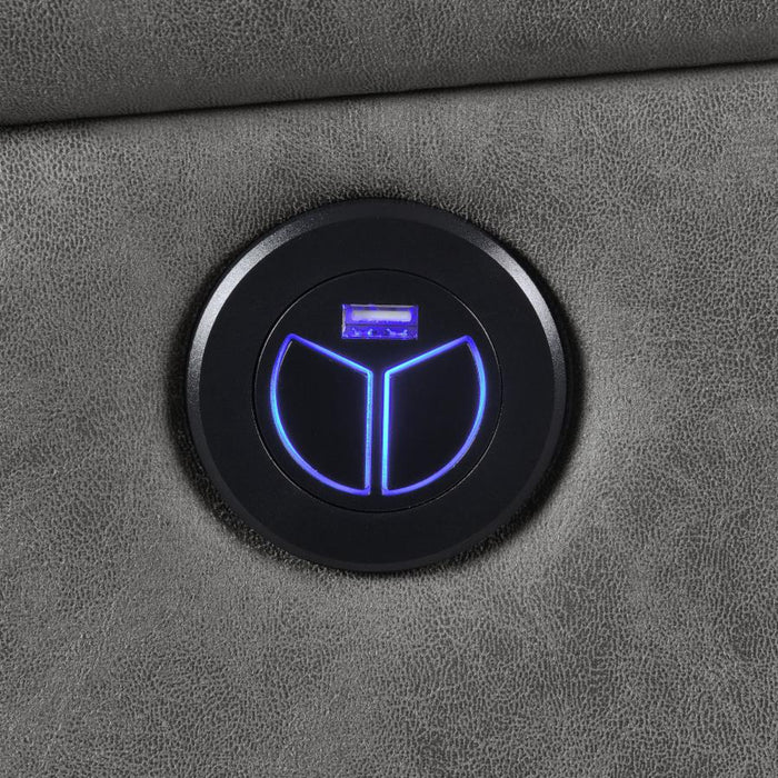 Coaster Higgins Upholstered Power Reclining Sectional Sofa Grey - Bed & Sofa Hub