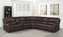 Coaster Brunson 3-piece Upholstered Reclining Sectional Sofa Brown - Bed & Sofa Hub