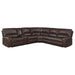 Coaster Brunson 3-piece Upholstered Reclining Sectional Sofa Brown - Bed & Sofa Hub