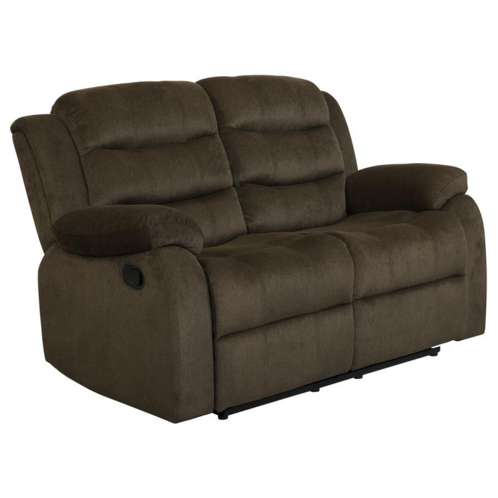 Coaster Rodman 3-piece Upholstered Reclining Sofa Living Room Set Olive Brown - Bed & Sofa Hub