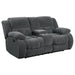Coaster Weissman 3-piece Upholstered Reclining Sofa Living Room Set Grey - Bed & Sofa Hub