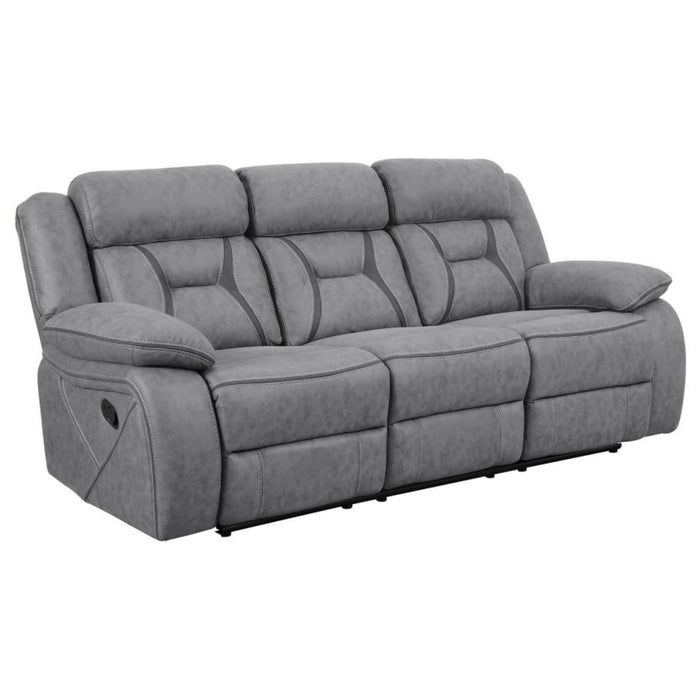 Coaster Higgins 3-piece Upholstered Motion Reclining Sofa Living Room Set Grey - Bed & Sofa Hub