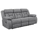 Coaster Higgins 3-piece Upholstered Motion Reclining Sofa Living Room Set Grey - Bed & Sofa Hub