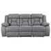 Coaster Higgins 3-piece Upholstered Motion Reclining Sofa Living Room Set Grey - Bed & Sofa Hub
