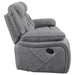 Coaster Higgins 3-piece Upholstered Motion Reclining Sofa Living Room Set Grey - Bed & Sofa Hub