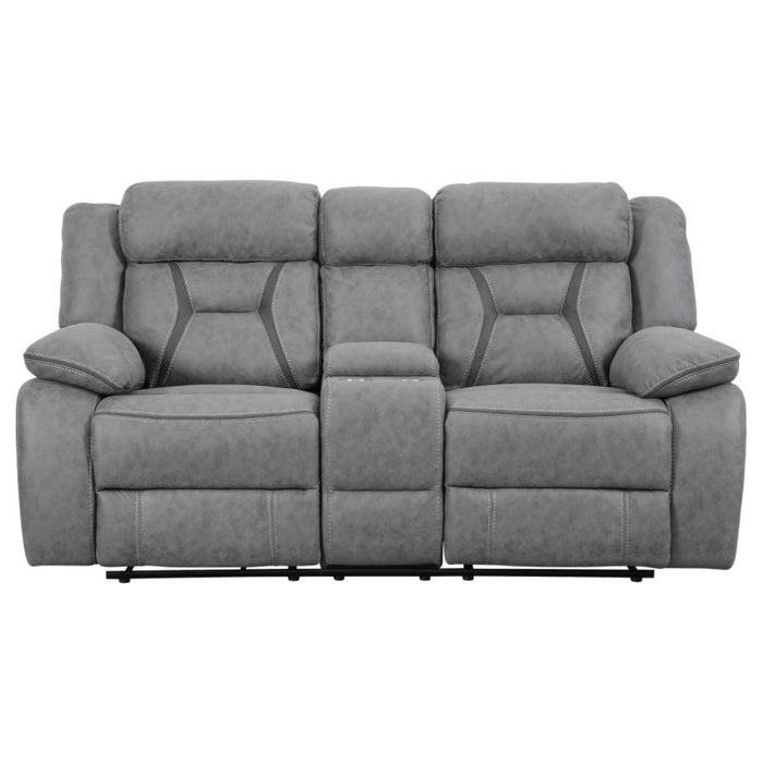 Coaster Higgins 3-piece Upholstered Motion Reclining Sofa Living Room Set Grey - Bed & Sofa Hub