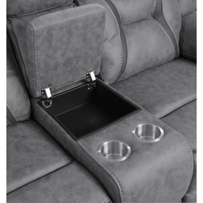 Coaster Higgins 3-piece Upholstered Motion Reclining Sofa Living Room Set Grey - Bed & Sofa Hub