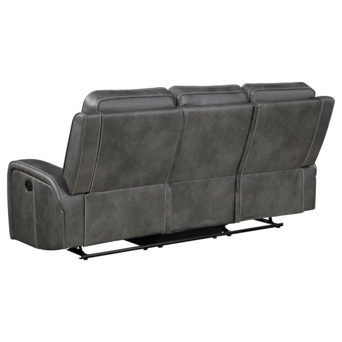 Coaster Raelynn 2-piece Upholstered Reclining Sofa Living Room Set Grey - Bed & Sofa Hub