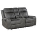 Coaster Raelynn 2-piece Upholstered Reclining Sofa Living Room Set Grey - Bed & Sofa Hub