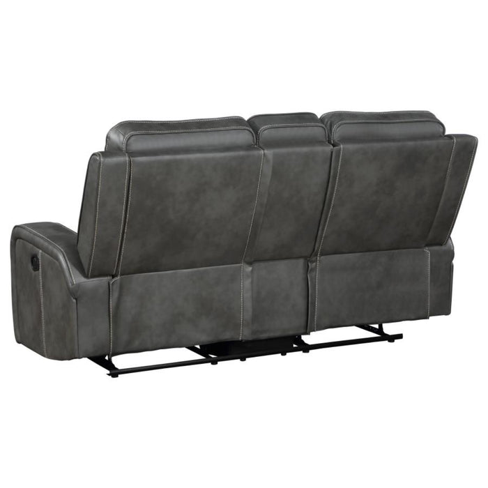 Coaster Raelynn 2-piece Upholstered Reclining Sofa Living Room Set Grey - Bed & Sofa Hub