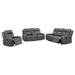 Coaster Raelynn 3-piece Upholstered Reclining Sofa Living Room Set Grey - Bed & Sofa Hub