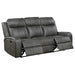 Coaster Raelynn 3-piece Upholstered Reclining Sofa Living Room Set Grey - Bed & Sofa Hub