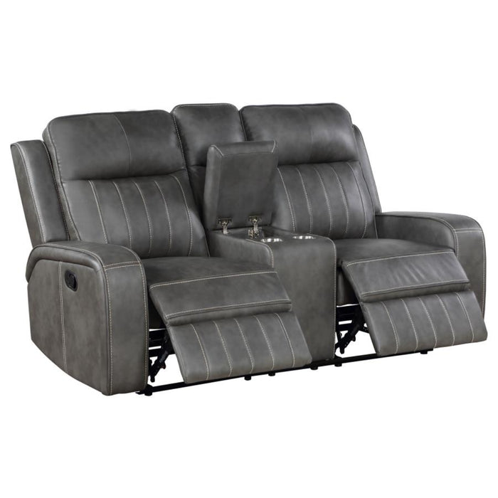 Coaster Raelynn 3-piece Upholstered Reclining Sofa Living Room Set Grey - Bed & Sofa Hub