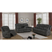 Coaster Lawrence 3-piece Upholstered Reclining Sofa Living Room Set Charcoal - Bed & Sofa Hub