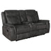 Coaster Lawrence 3-piece Upholstered Reclining Sofa Living Room Set Charcoal - Bed & Sofa Hub