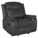 Coaster Lawrence 3-piece Upholstered Reclining Sofa Living Room Set Charcoal - Bed & Sofa Hub
