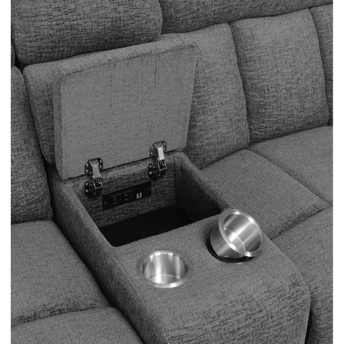 Coaster Bahrain 6-piece Modular Power Reclining Sectional Charcoal - Bed & Sofa Hub