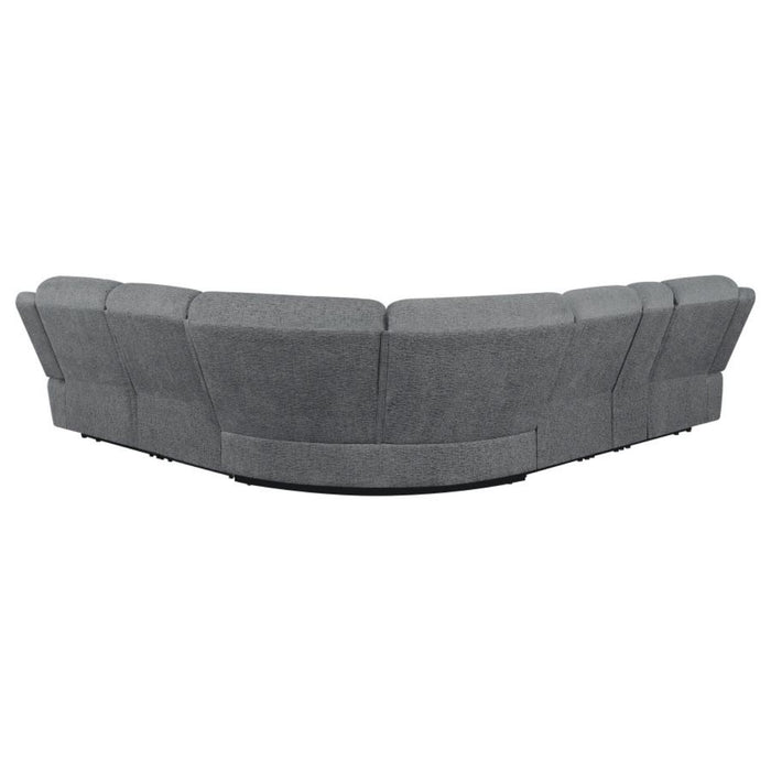 Coaster  Bahrain 6-piece Modular Reclining Sectional Sofa Charcoal - Bed & Sofa Hub