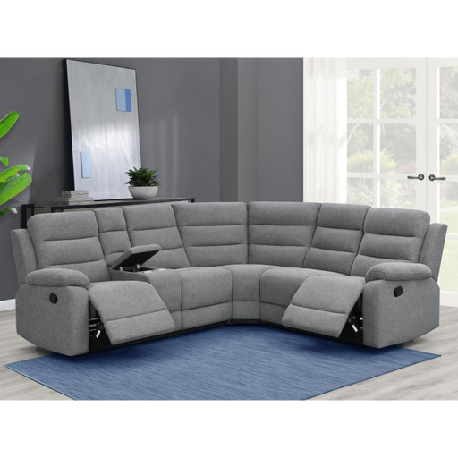 Coaster David Upholstered Reclining Sectional Sofa Smoke - Bed & Sofa Hub